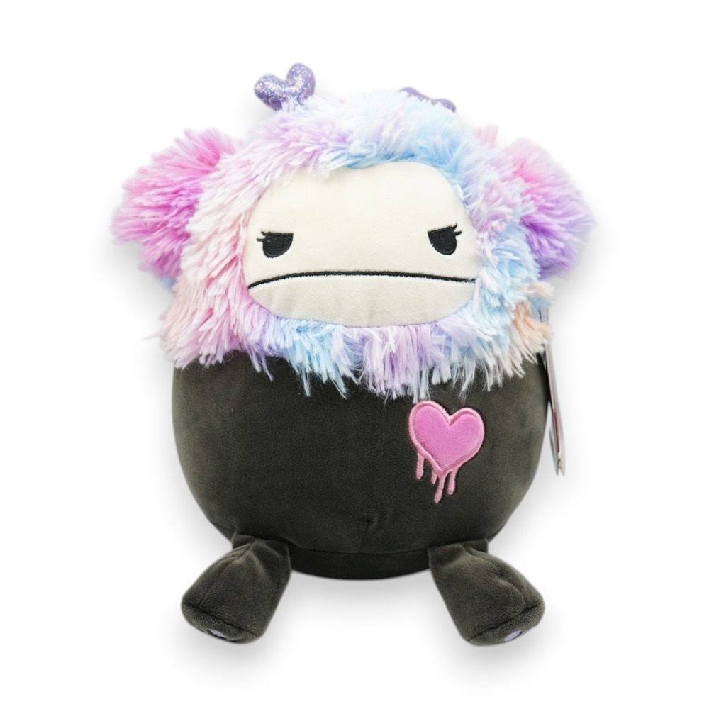 8" Squishmallows Plush Frumpy Valentine's Day The Black Salty Bigfoot